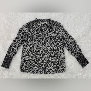 Marie Oliver Black and White Patterned Blouse